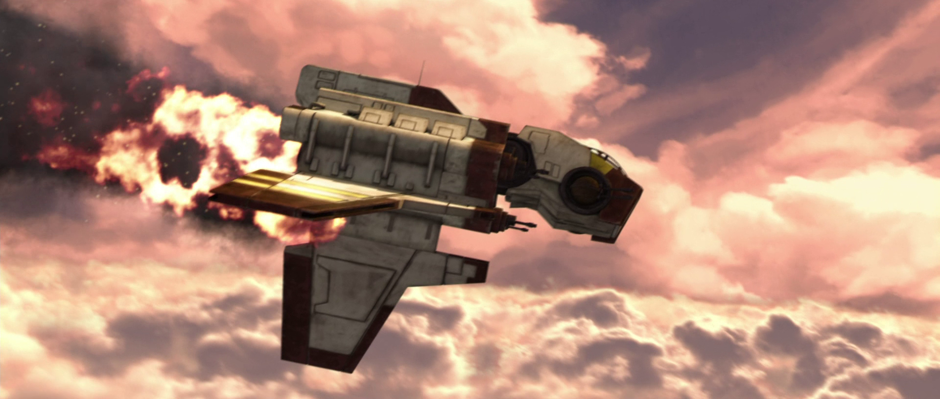 The Escort Group's shuttle is shot down over Florrum.