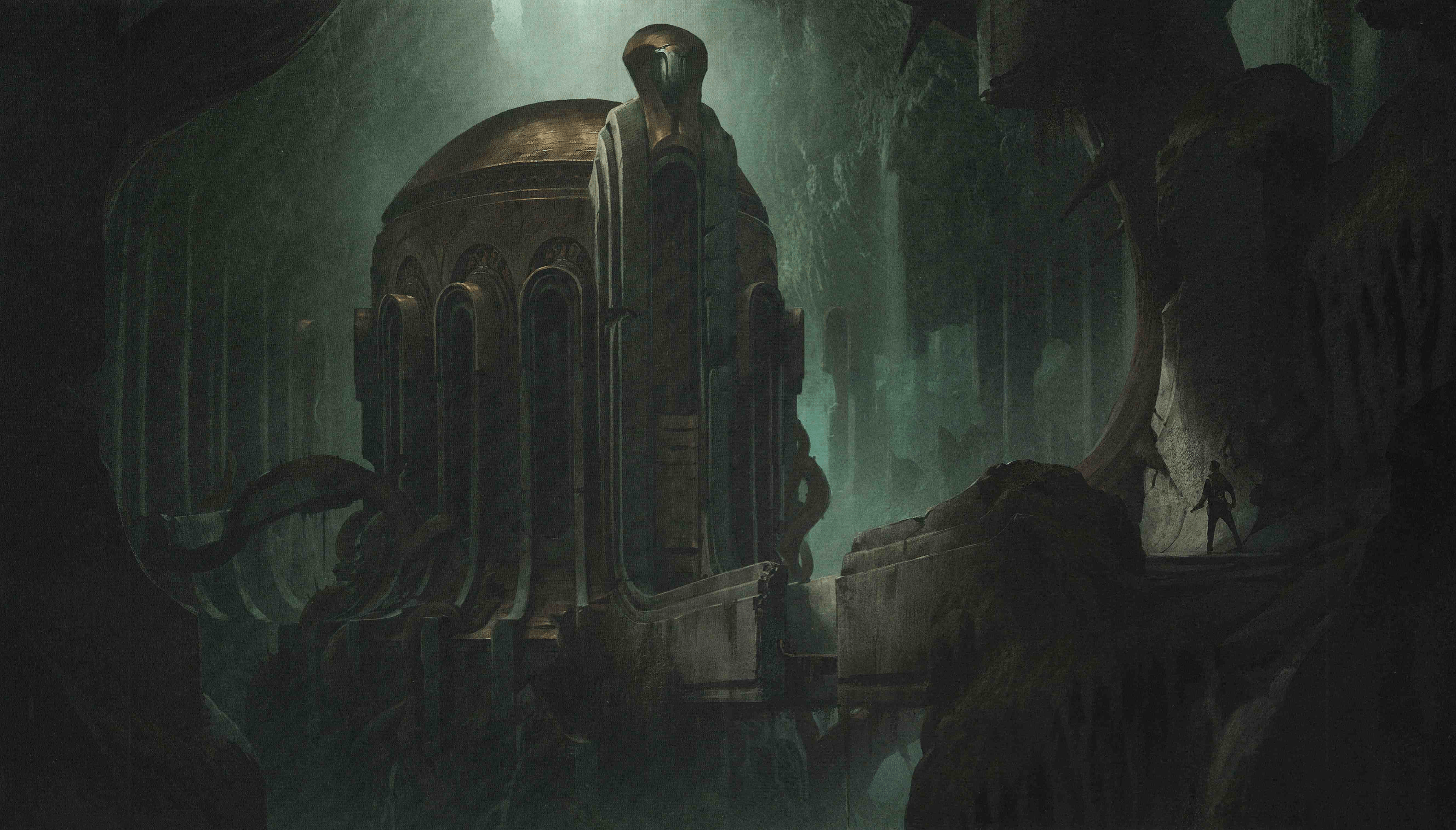 Concept art of the tomb was done by Gabe Yeganyan.