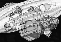 Two Marauder corvettes in a fleet engagement