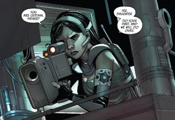 Young Chanath using a tractor rifle