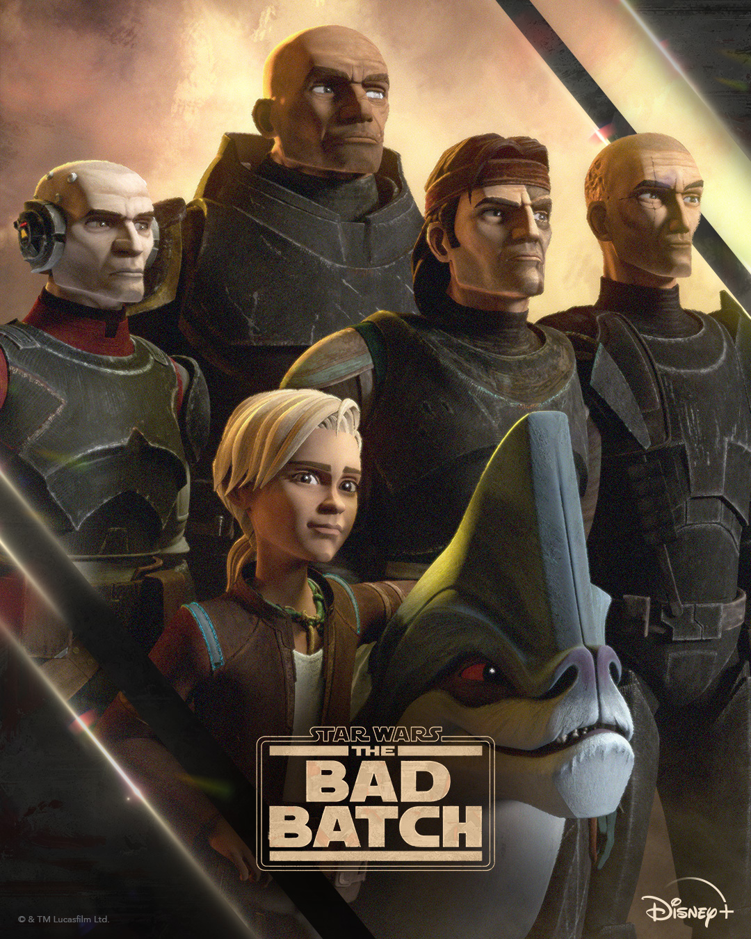 The final Bad Batch character poster, released the same day as the series finale