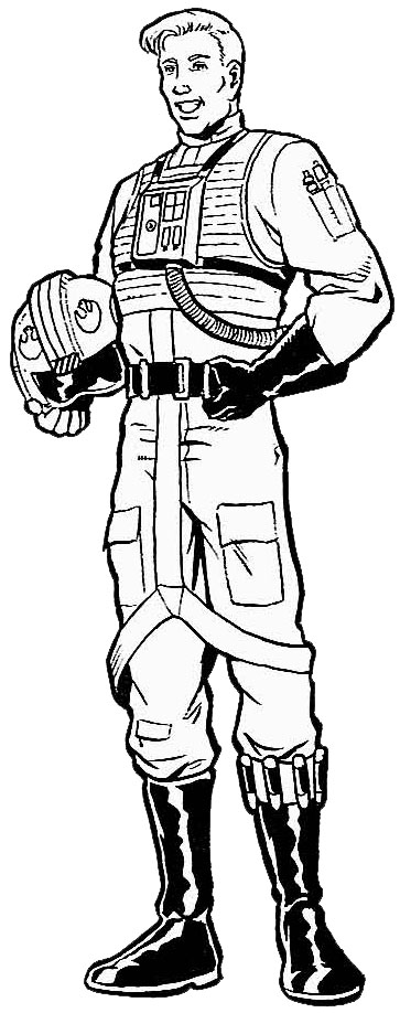 Horn in his flight suit.