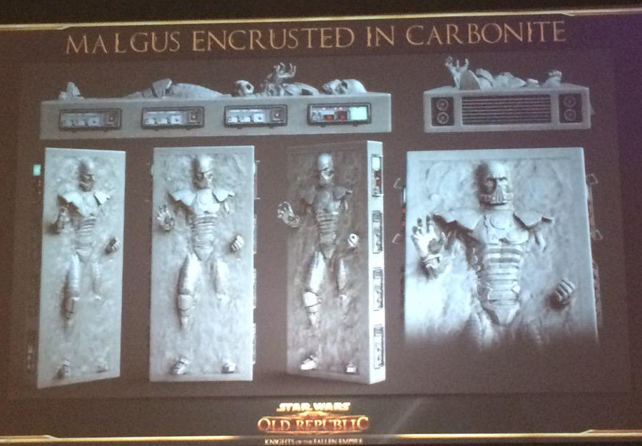 Concept art of Darth Malgus in carbonite