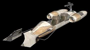 The alternate combat speeder variant cut in Star Wars: Battlefront.