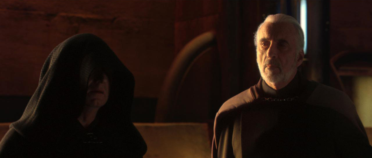 Count Dooku and his Sith Master, Darth Sidious