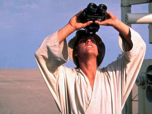 Luke with his macrobinoculars