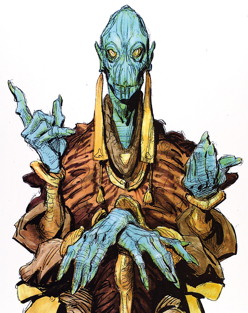 Early concept art of Dooku by iain McCaig