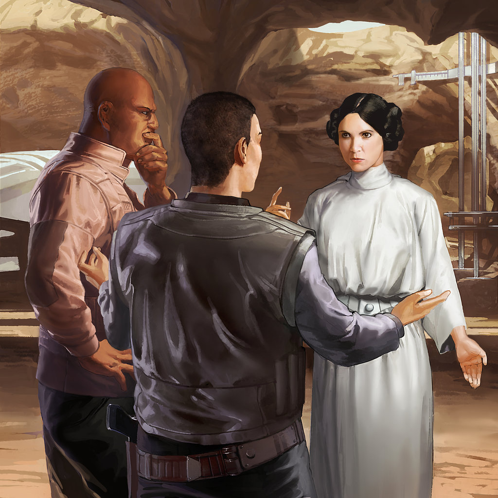 Princess Leia recruiting for the Rebellion