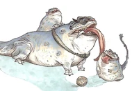 A Blarth and her pups.