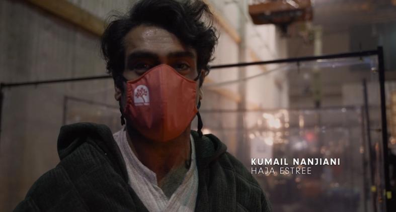 Kumail Nanjiani as Haja Estree on the set of Obi-Wan Kenobi