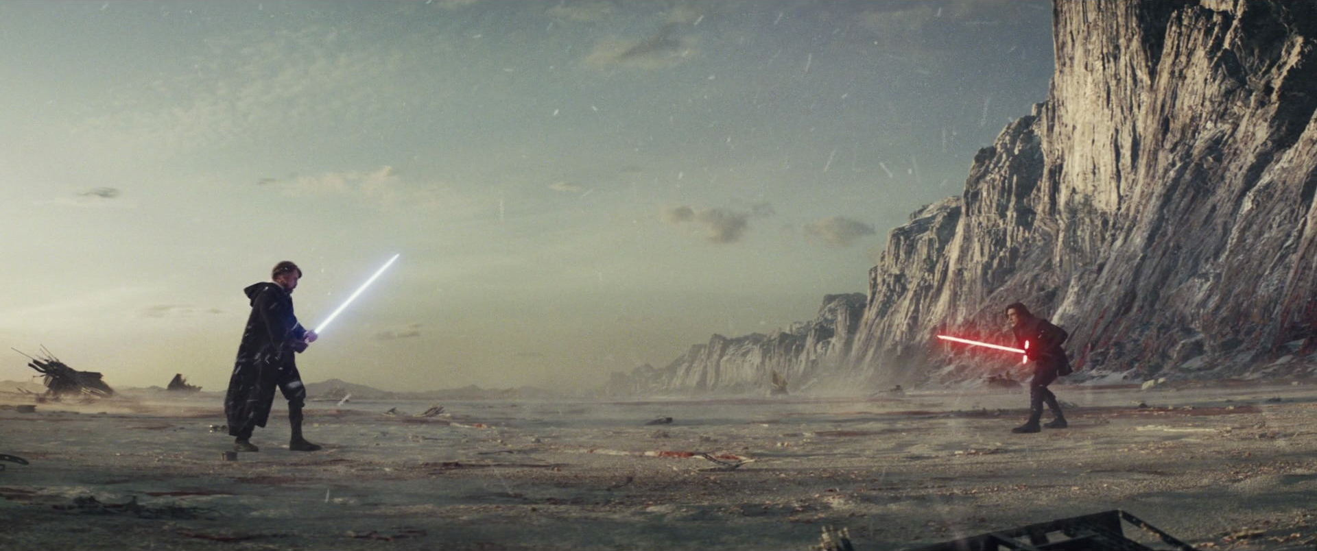 Skywalker confronted Ren by projecting his appearance on Crait, having never left Ahch-To.