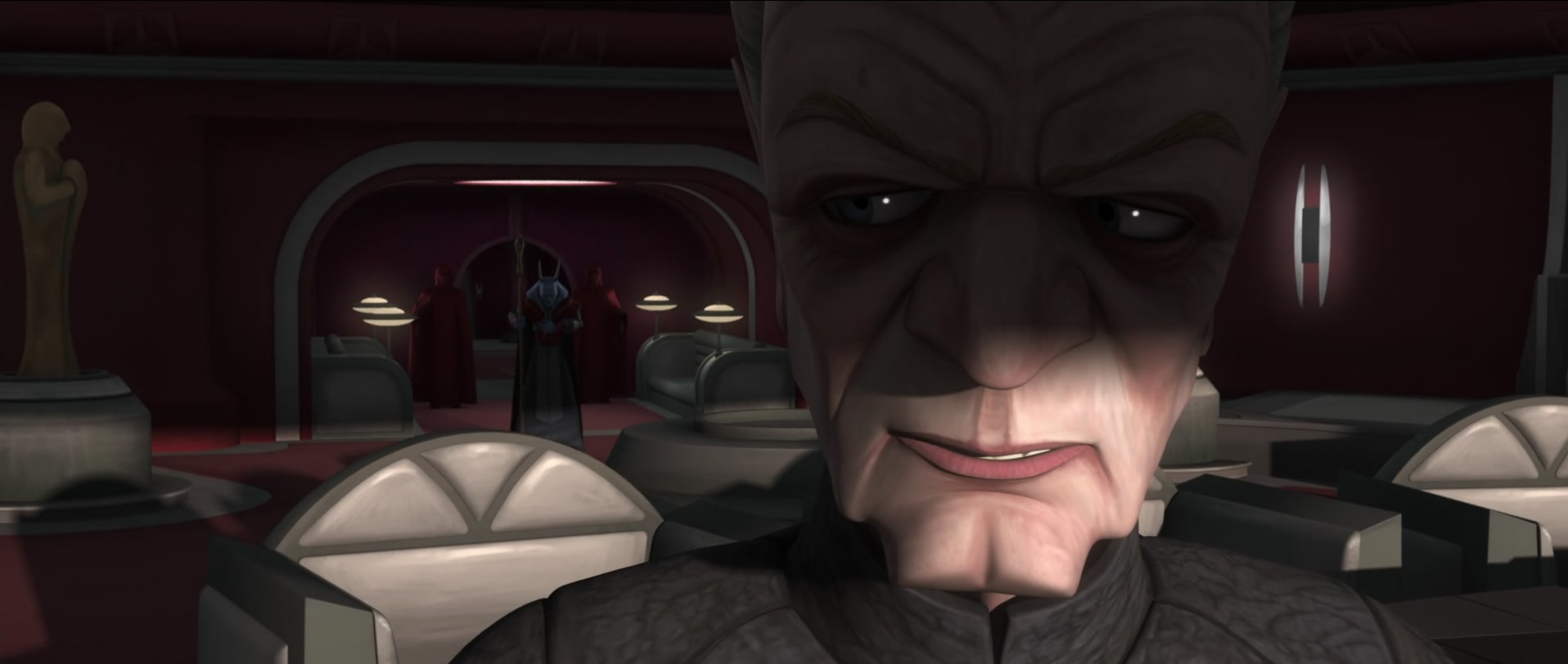 Amedda reported to Chancellor Palpatine, who ordered the Vice Chair to prepare his ship for departure.