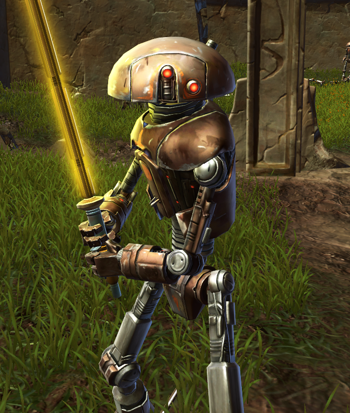 The Jedi encountered Tythonian War Droids among the ruins of Kaleth.