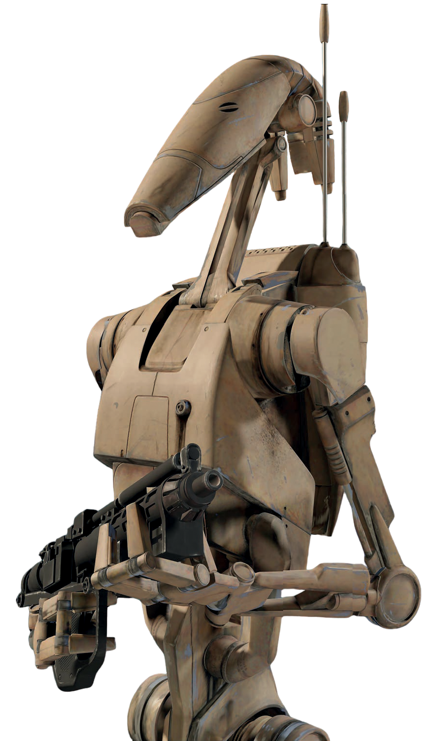 B1-series battle droids were manufactured by Techno Union subsidiary, Baktoid Combat Automata.