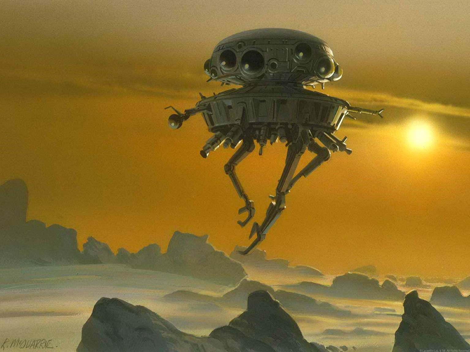 Concept art for the probot by Ralph McQuarrie