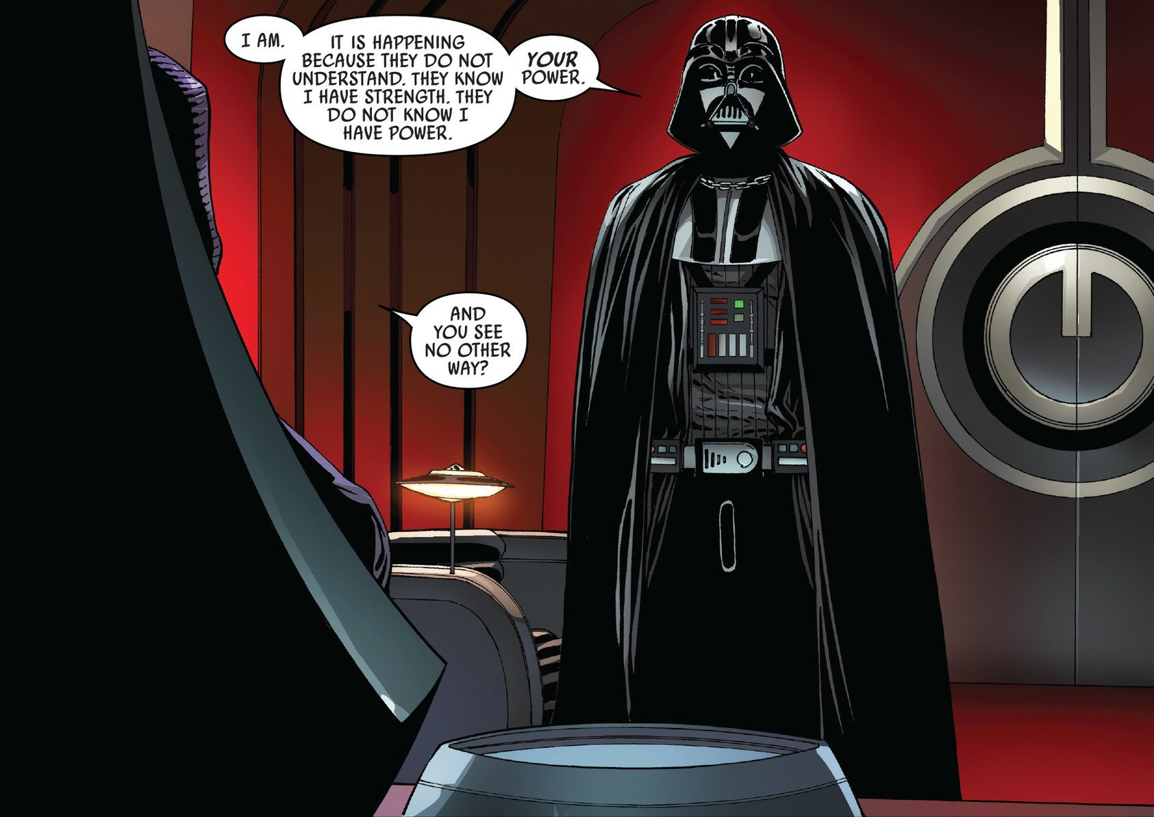 Sidious and Vader discussed the need to impose consequences for treachery.