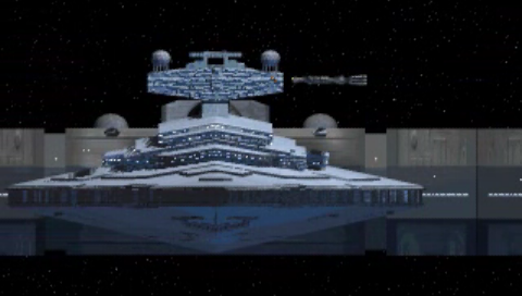 The Ram's Head, about to smash into an Imperial-class Star Destroyer's command tower.