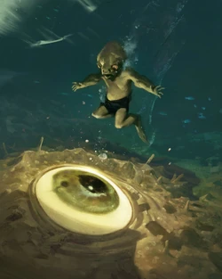 Legend held that the young Mon Calamari Carus encountered a great leviathan.