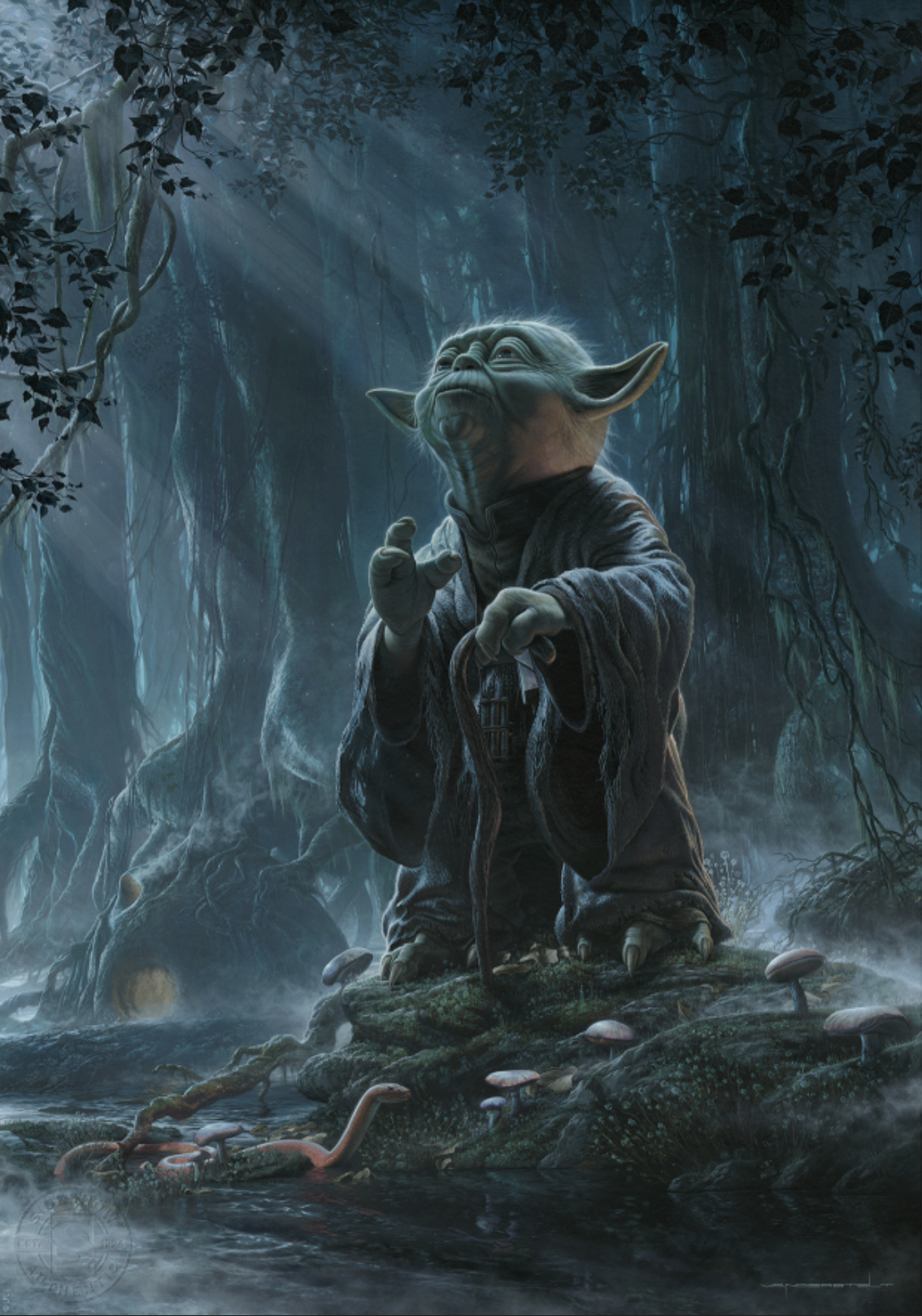 Yoda during his exile on Dagobah