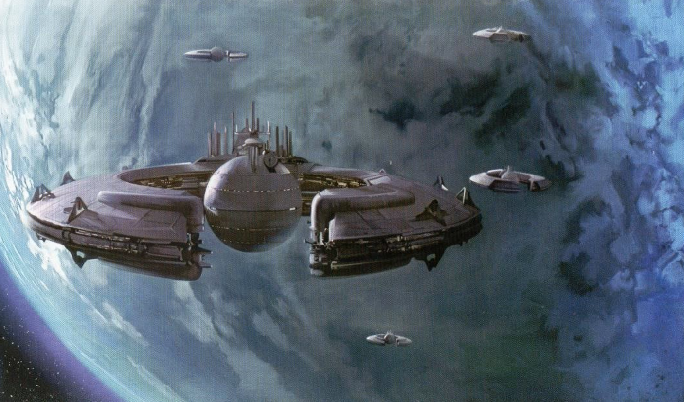 The Trade Federation's blockade of Naboo (pictured) would set the stage for much of Amidala's life