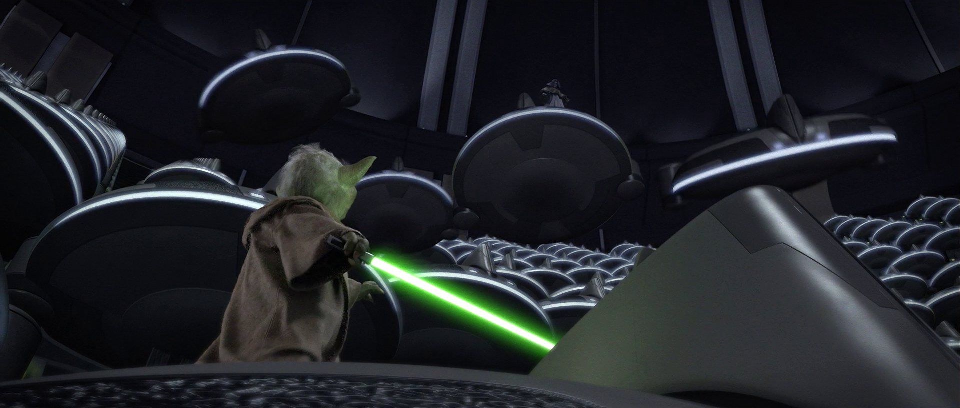 Sidious demonstrated his prowess at telekinesis during his battle with Yoda.