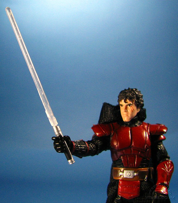 Action figure of Antares Draco and lightsaber