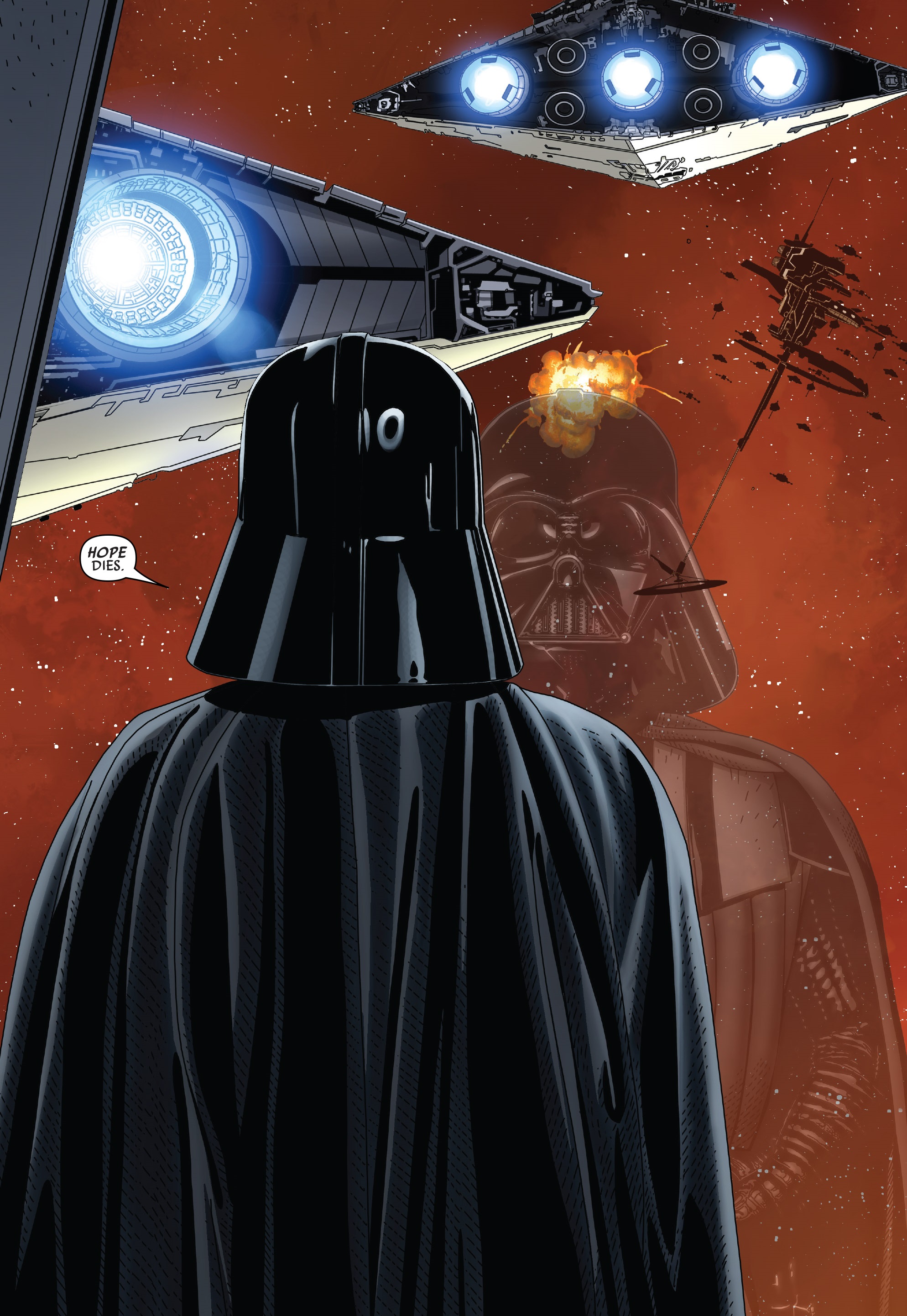 Vader oversees the attack on the Mako-Ta spacedocks