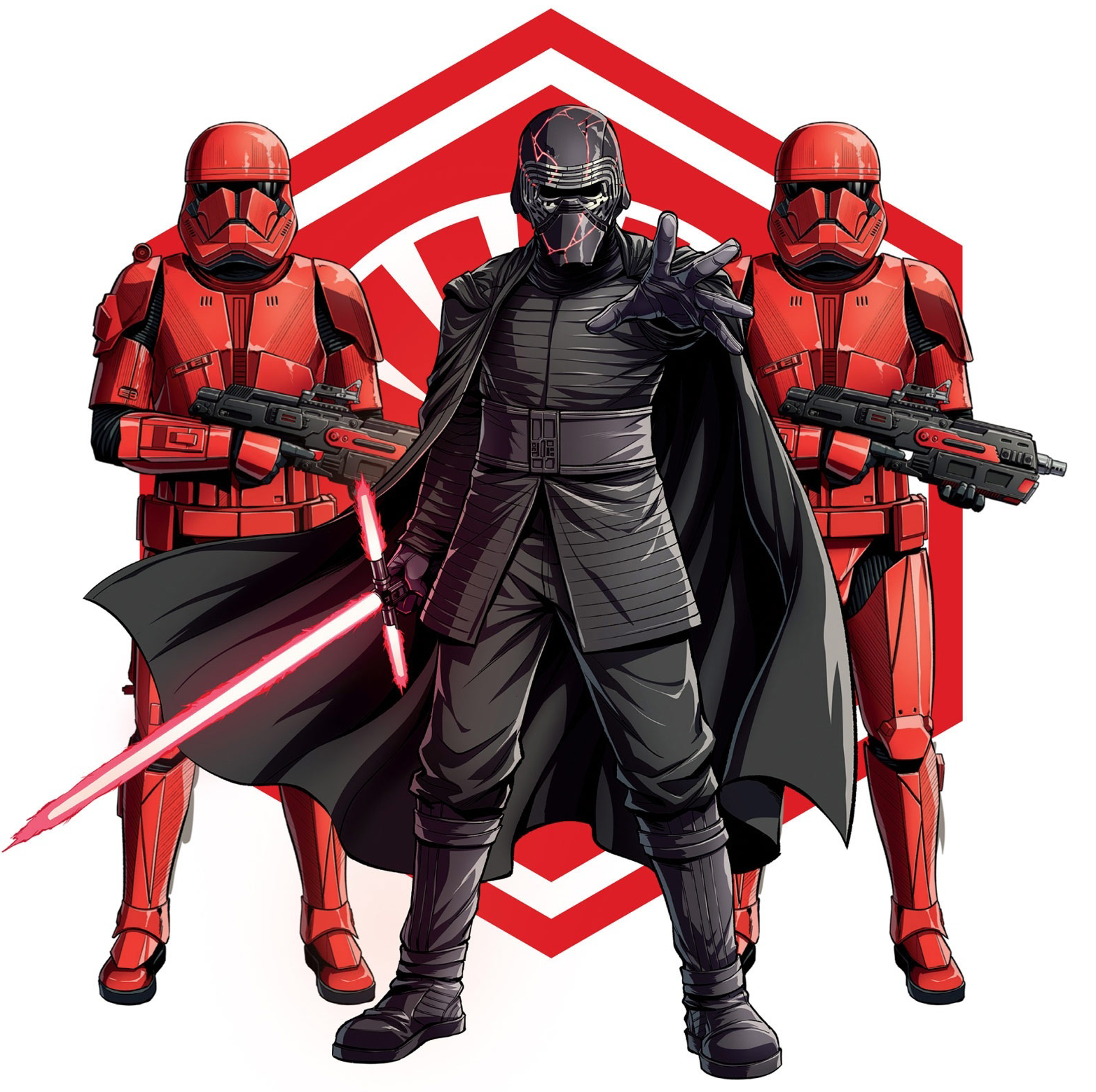 Kylo Ren envisioned a new Sith Empire in which he ruled the galaxy with the forces of the First Order and the Sith Eternal under his command.