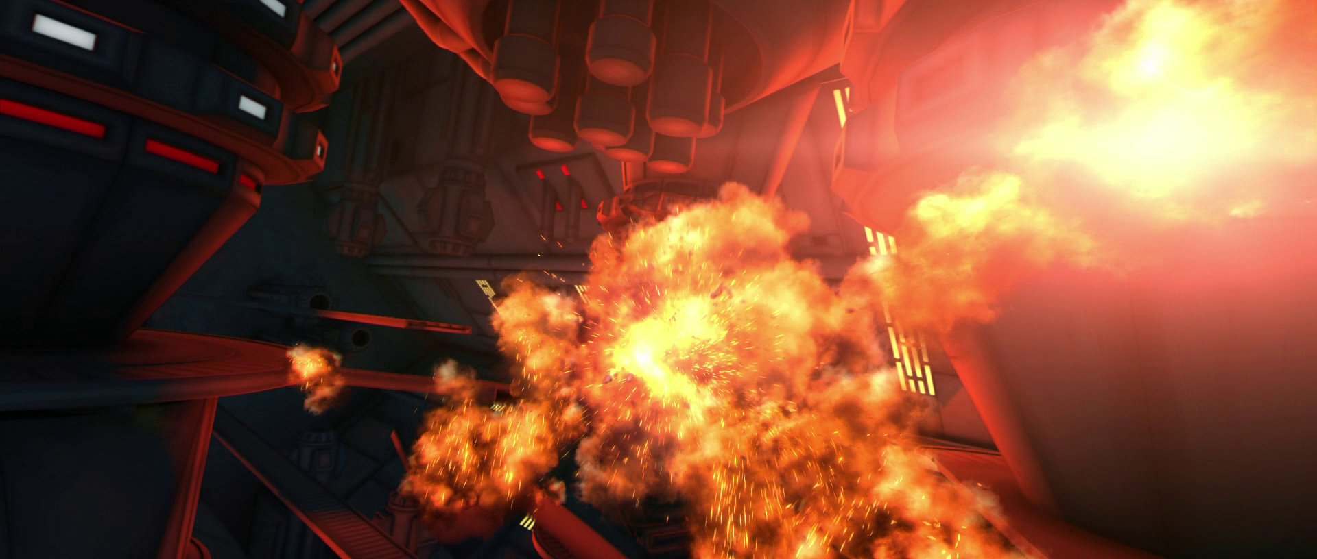 The Tranquility is crippled in an explosion caused by Ventress.