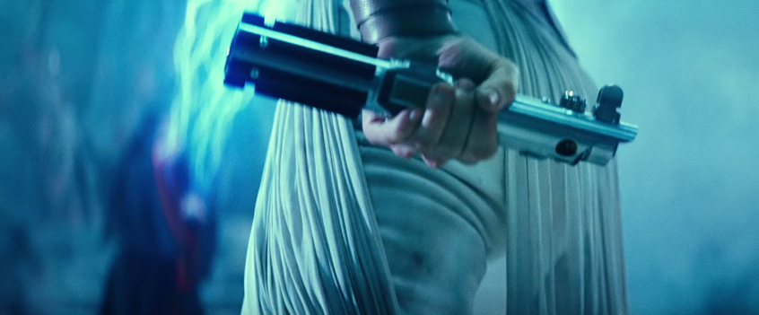 Armed with the lightsabers of Anakin Skywalker and Leia Organa, Rey succeeded in destroying her grandfather.