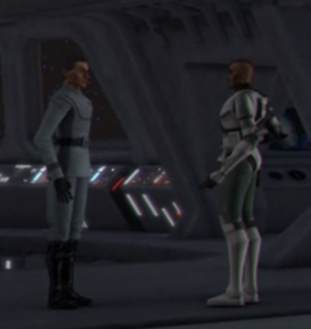 Commander Gree and the clone navigation officer