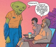 Porkins and Darklighter are told to leave their vacation spot.