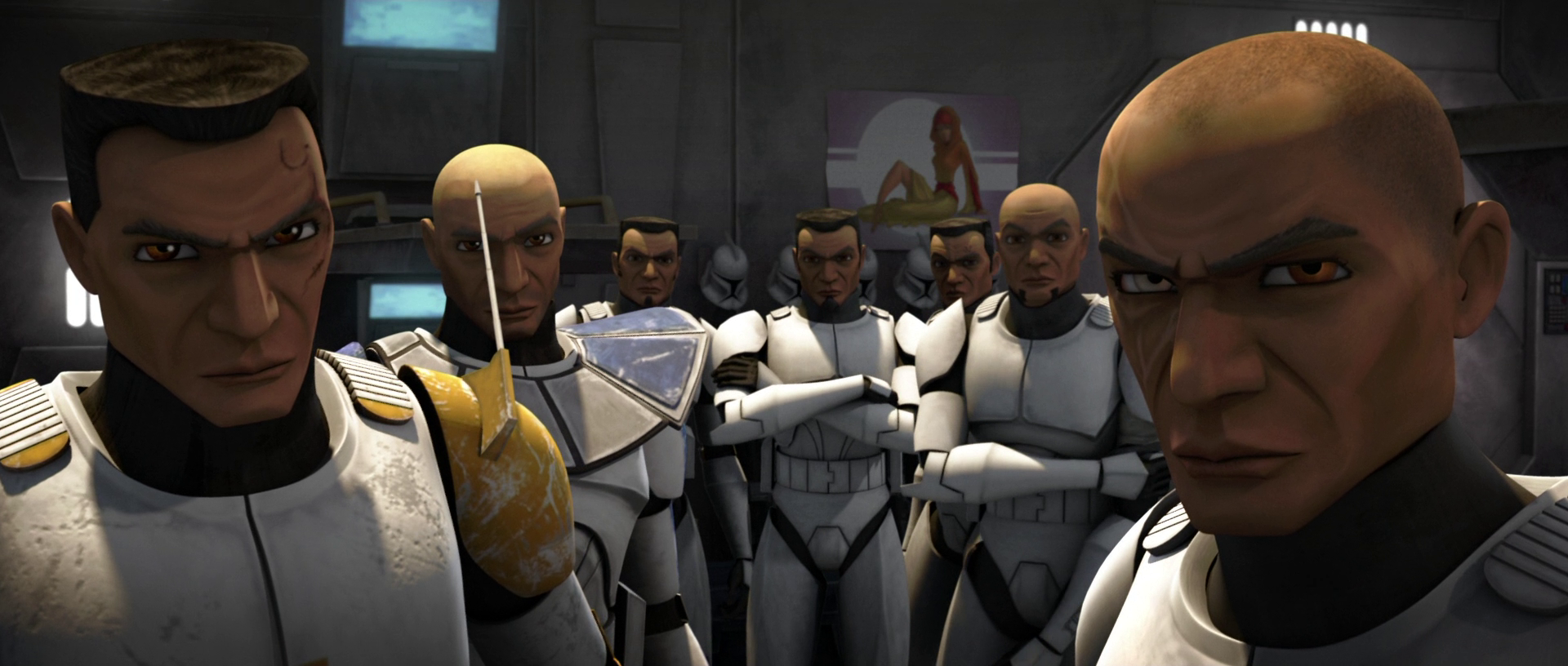 After Slick repeated information he should not have known, his fellow clones realize he is the spy.