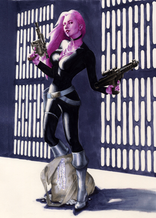 Star Wars Galaxy card art depicting Dani