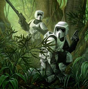 Scout troopers on a mission