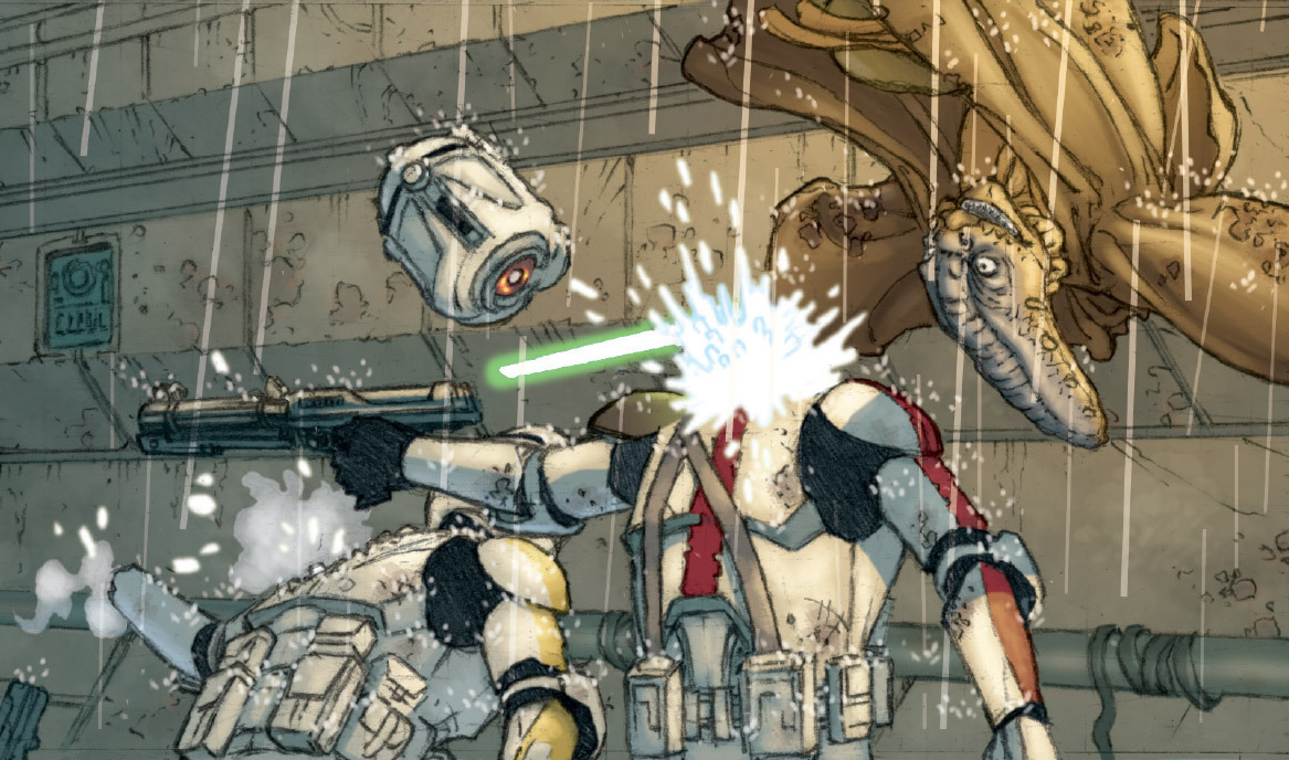 Tsui Choi kills his former clone commander.