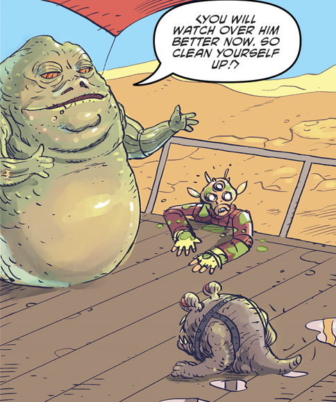 Ree-Yees was shocked to learn that Jabba could summon Buboicullaar with a call.