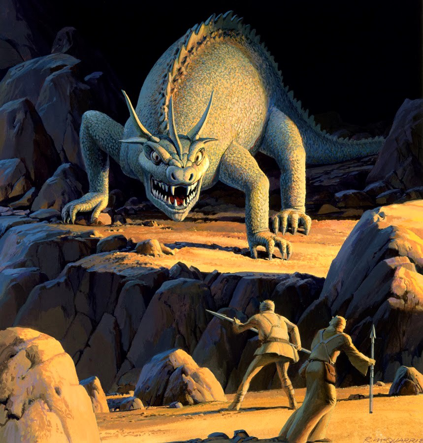 The original krayt dragon concept by Ralph McQuarrie for Star Wars: Episode IV A New Hope.