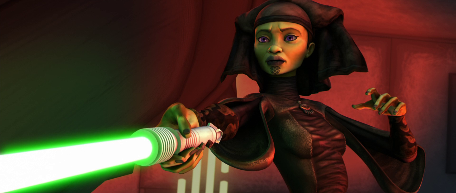 Mainly a practitioner of the defensive Form III, Luminara Unduli (pictured) would adopt a Form II stance in certain duels, opening herself up to more attacks in the name of adopting the anti-Sith form.