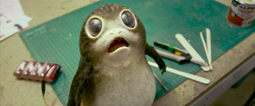 Porg D23 behind the scenes