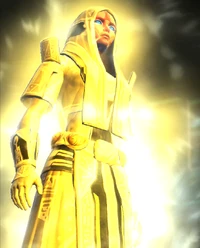 A Voss Mystic performs the healing ritual.
