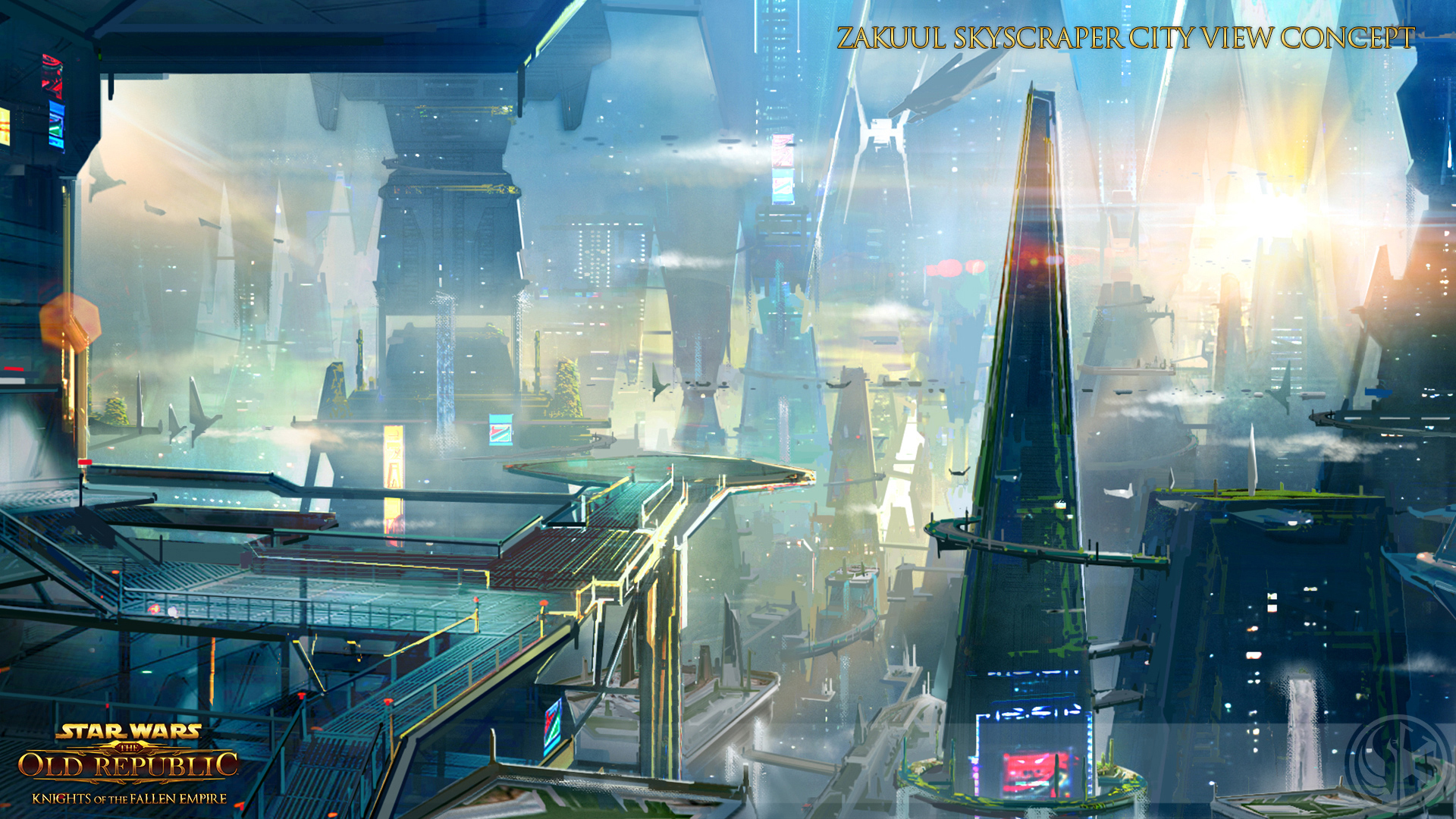 Concept art of skyscrapers on Zakuul