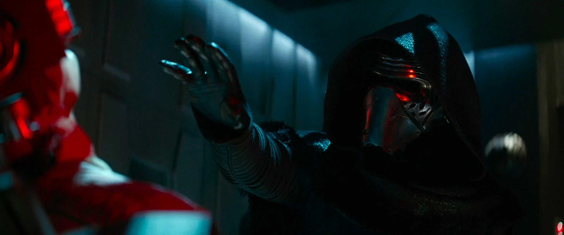 Kylo Ren probes Poe Dameron for information about the map.