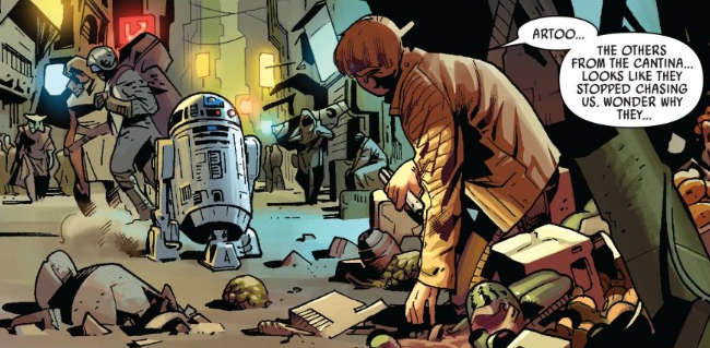 R2-D2 catches up to Luke.