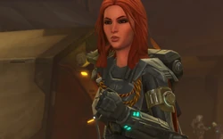 Shae Vizla rallies her troops before the assault on the factory.
