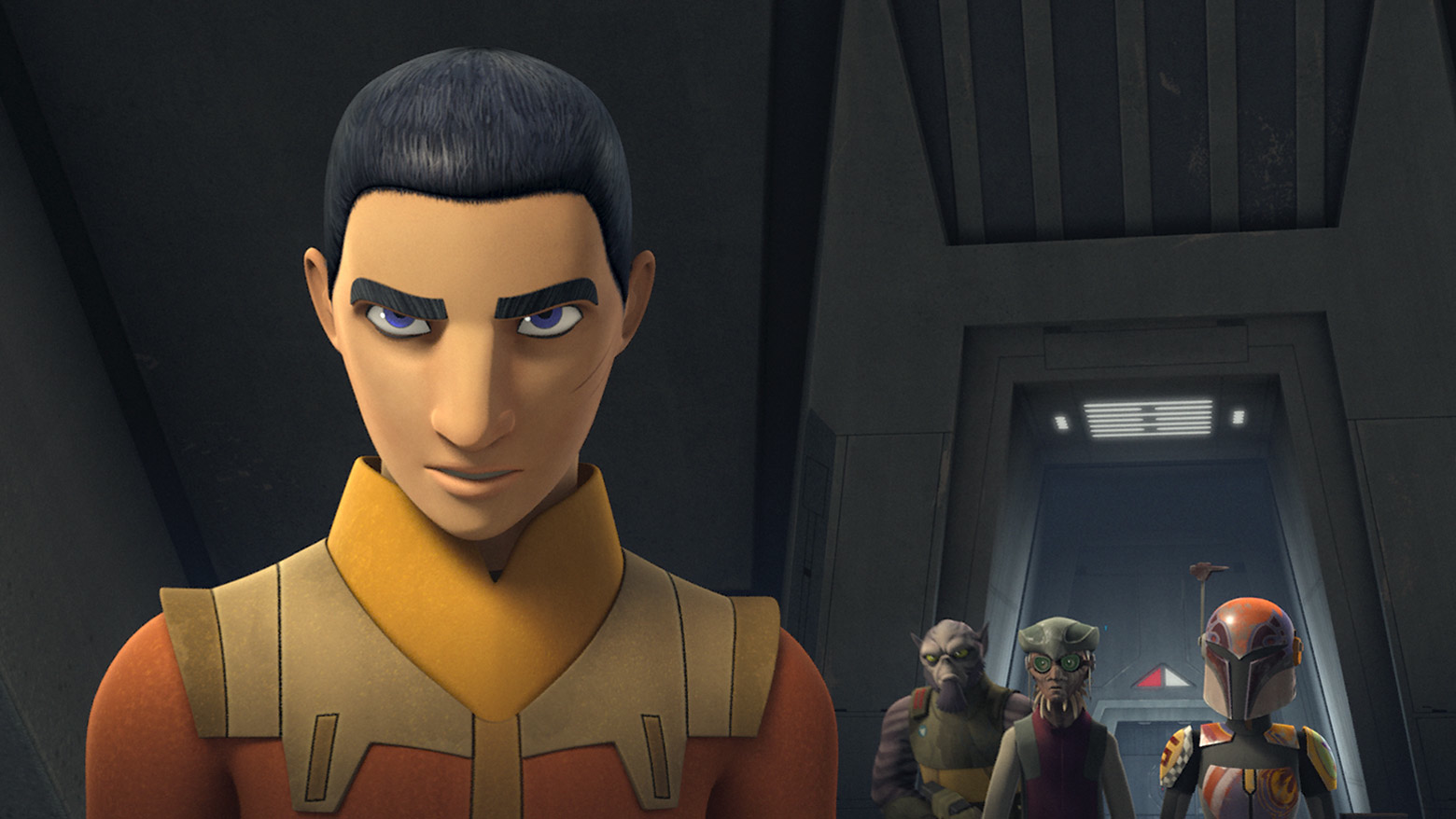 During a mission to rescue Hondo from prison, Zeb witnesses Ezra step further towards the dark side.