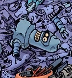 A droid resembling "Bender."