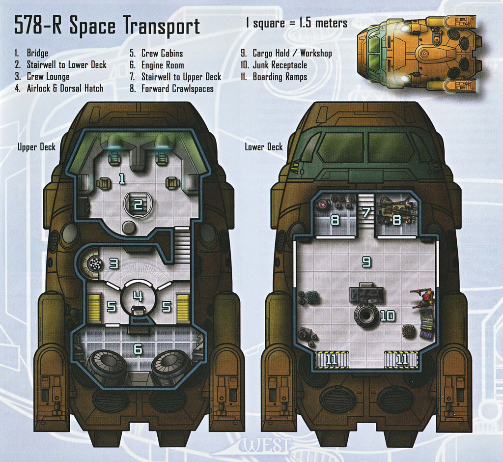 578-R space transport layout.