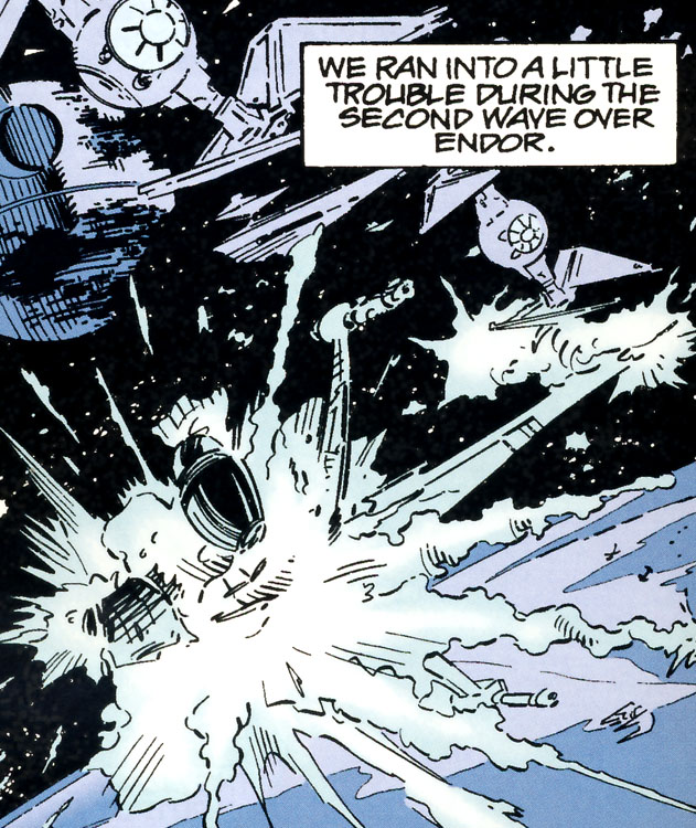 Ibtisam's starship was shot down above Endor, an event which would leave her adrift in space and agoraphobic.