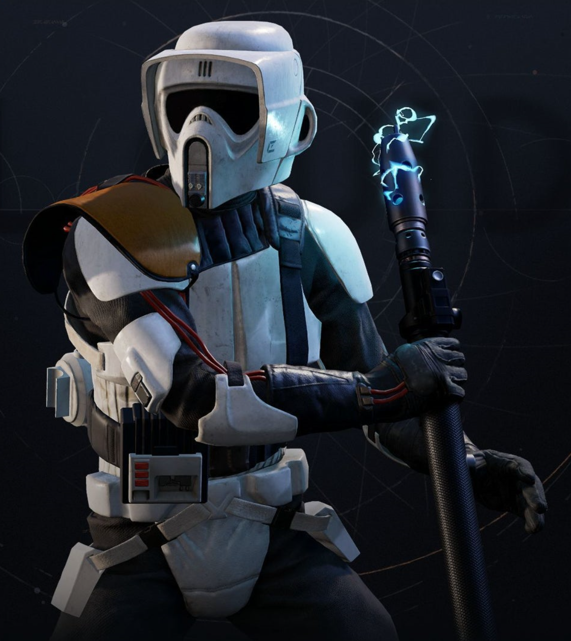 Scout trooper commanders were skilled in melee combat and leadership tactics.